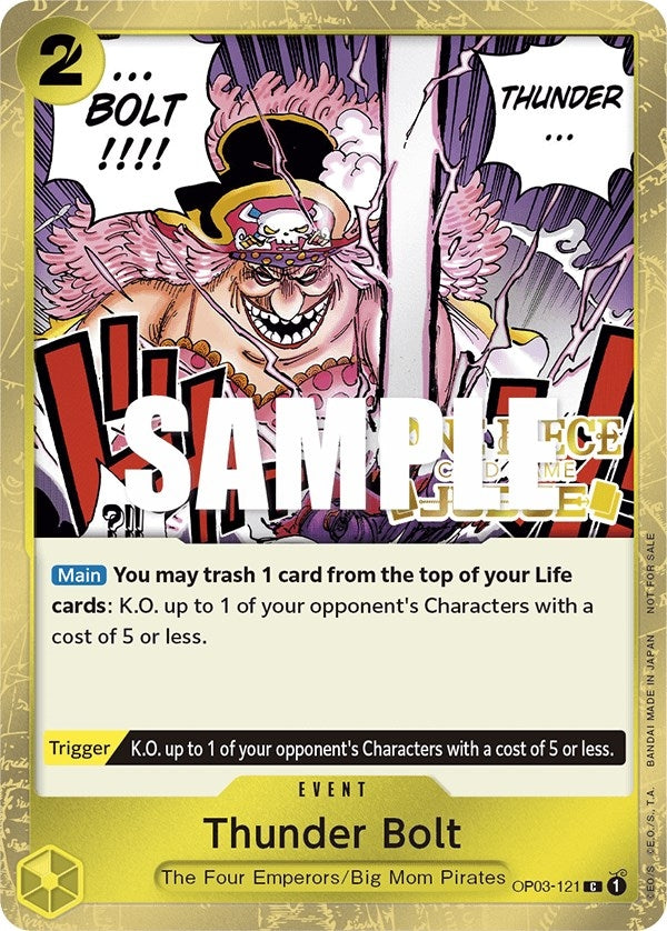 Image for Thunder Bolt (Judge Pack Vol. 2) (OP03-121) (One Piece Promotion Cards) (OP-PR) - One Piece Card Game