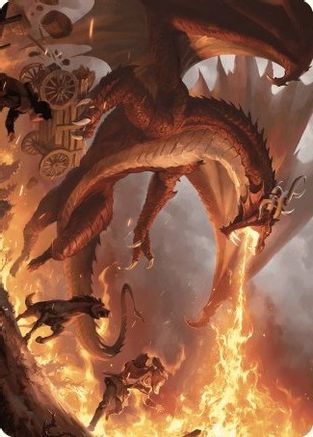 Realm-Scorcher Hellkite Art Card (ASWOE-019) [Art Series: Wilds of Eldraine] - PokeBox USA