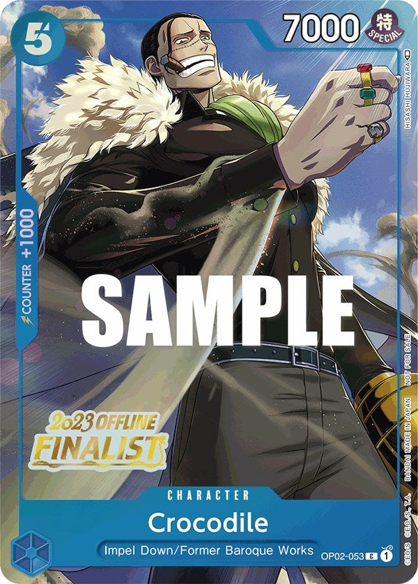 Image for Crocodile (Offline Regional 2023) [Finalist] (OP02-053) (One Piece Promotion Cards) (OP-PR) - One Piece Card Game