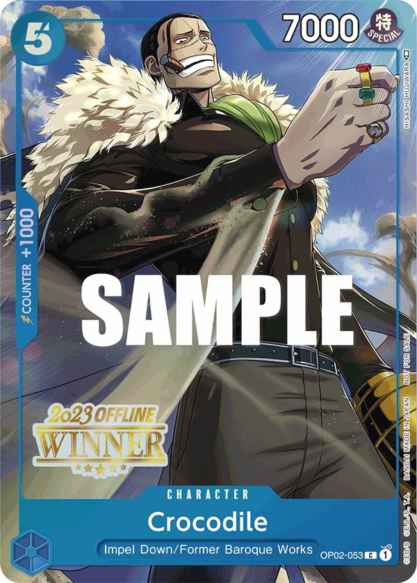 Image for Crocodile (Offline Regional 2023) [Winner] (OP02-053) (One Piece Promotion Cards) (OP-PR) - One Piece Card Game