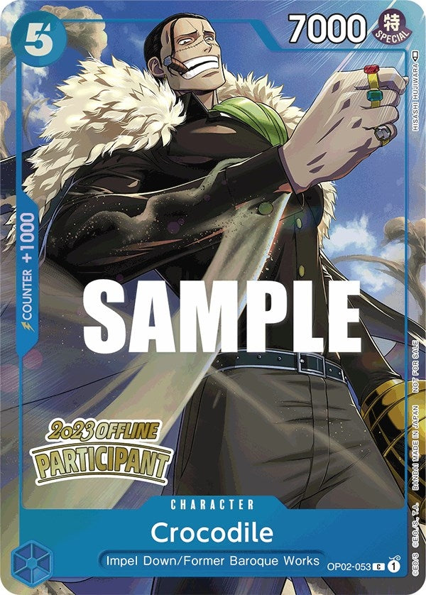 Image for Crocodile (Offline Regional 2023) [Participant] (OP02-053) (One Piece Promotion Cards) (OP-PR) - One Piece Card Game