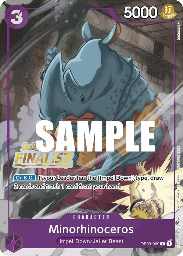 Image for Minorhinoceros (Offline Regional 2023) [Finalist] (OP03-069) (One Piece Promotion Cards) (OP-PR) - One Piece Card Game