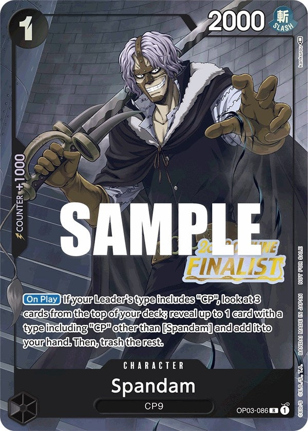 Image for Spandam (Offline Regional 2023) [Finalist] (OP03-086) (One Piece Promotion Cards) (OP-PR) - One Piece Card Game