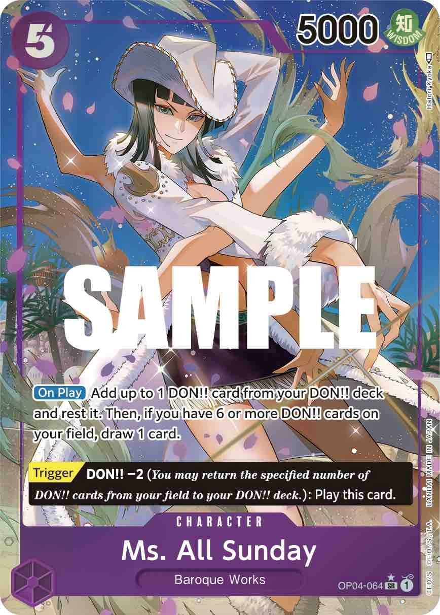 Image for Ms. All Sunday (Alternate Art) (OP04-064) (Kingdoms of Intrigue) (OP04) - One Piece Card Game
