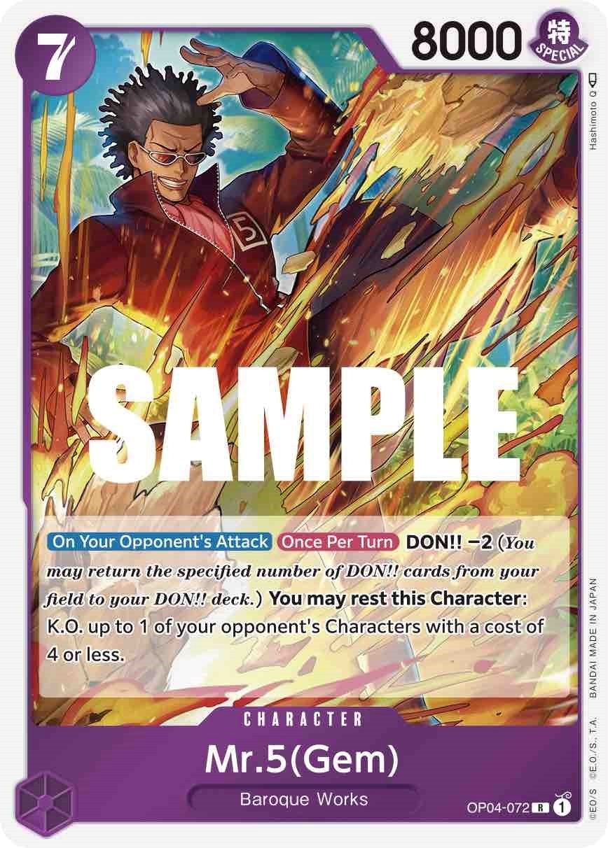 Image for Mr.5 (Gem) (OP04-072) (Kingdoms of Intrigue) (OP04) - One Piece Card Game