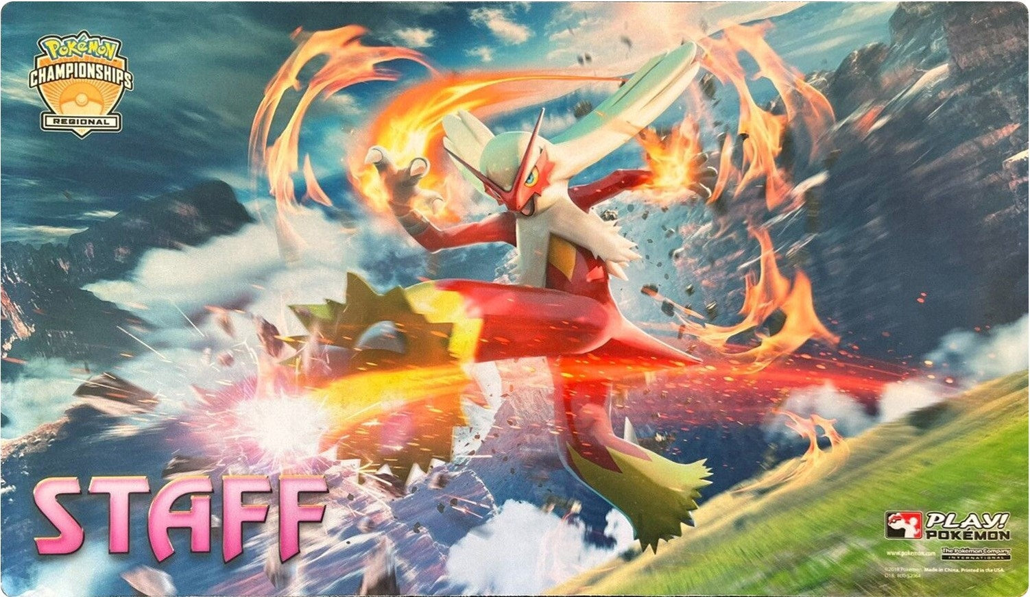 Image for Pokemon TCG: Pokemon Championship Regional Blaziken Staff Playmat - Playmats