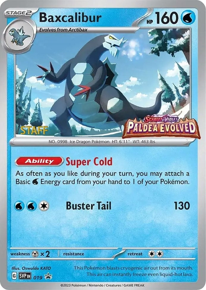 Image for Baxcalibur - 019 (Prerelease) [Staff] (019) (SV: Scarlet & Violet Promo Cards) (SVP) - Pokemon