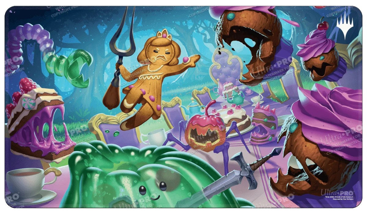 Image for Wilds of Eldraine Food Fight White Stitched Standard Gaming Playmat for Magic: The Gathering - Playmats