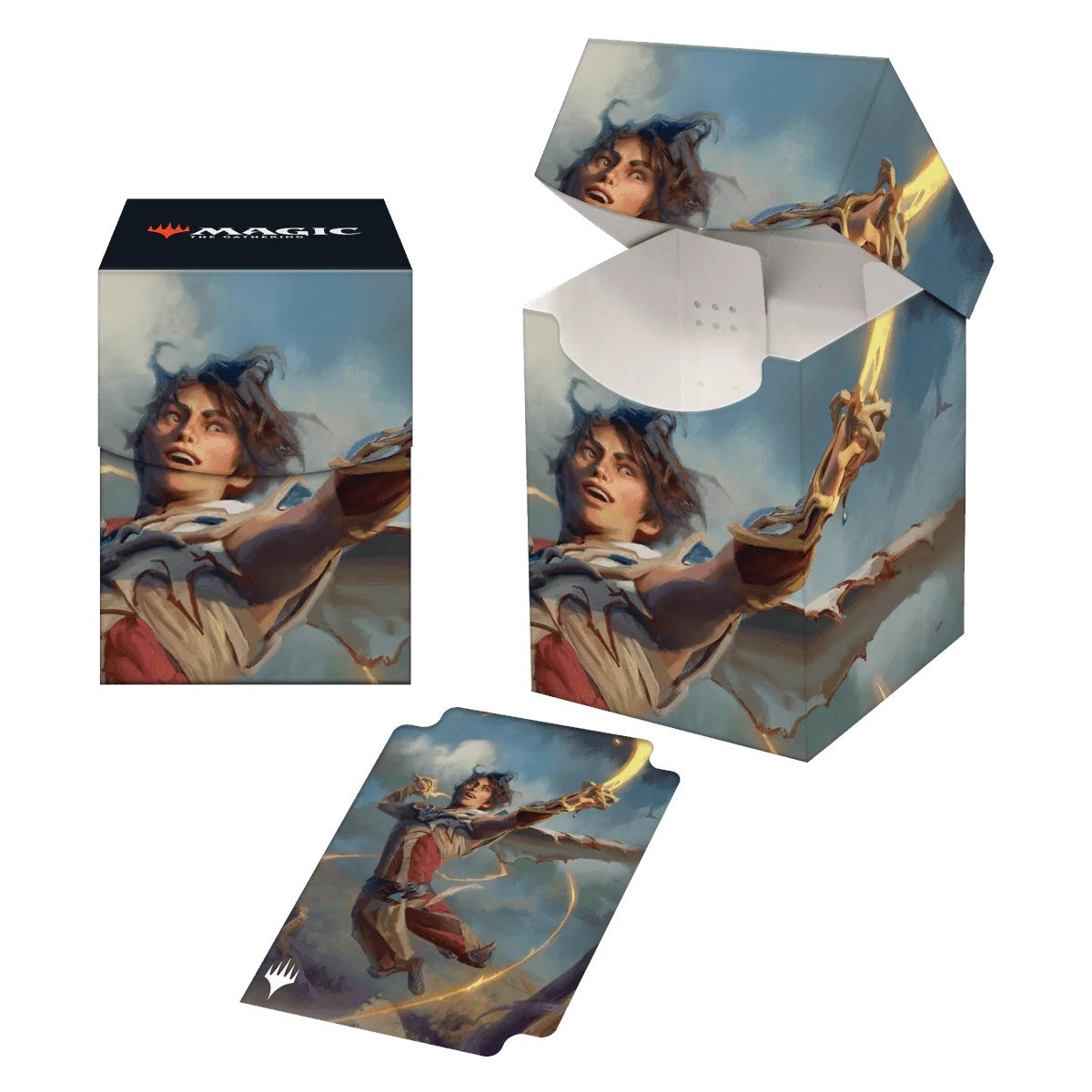 Image for Wilds of Eldraine Kellan, the Fae-Blooded (Adventure Frame) 100+ Deck Box for Magic: The Gathering - Deck Boxes