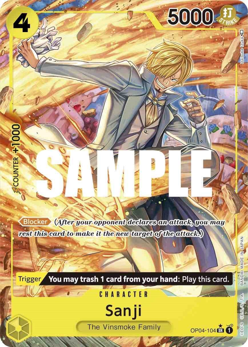 Image for Sanji (104) (Alternate Art) (OP04-104) (Kingdoms of Intrigue) (OP04) - One Piece Card Game