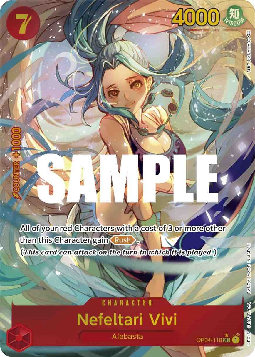 Image for Nefeltari Vivi (118) (Alternate Art) (OP04-118) (Kingdoms of Intrigue) (OP04) - One Piece Card Game