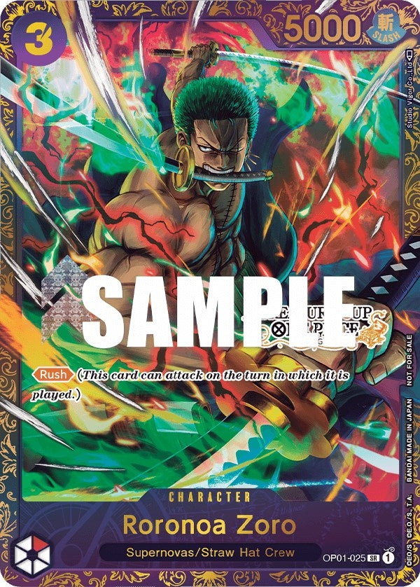 Image for Roronoa Zoro - OP01-025 (Treasure Cup) (OP01-025) (One Piece Promotion Cards) (OP-PR) - One Piece Card Game