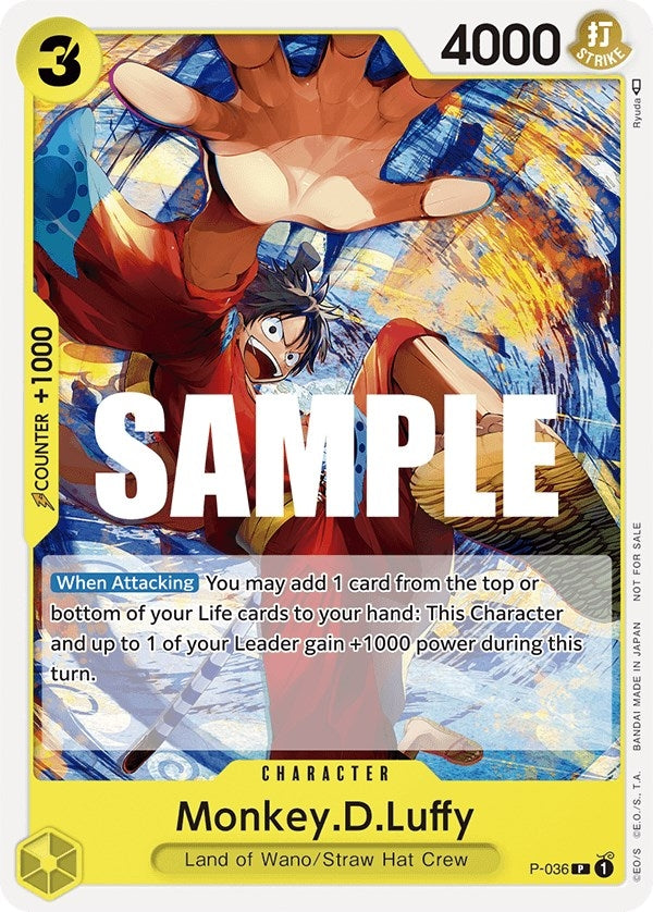 Image for Monkey.D.Luffy (Pre-Release Tournament) (P-036) (One Piece Promotion Cards) (OP-PR) - One Piece Card Game