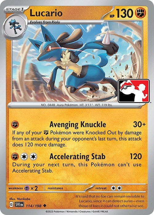Image for Lucario (114/198) (Prize Pack Series Cards) - Pokemon