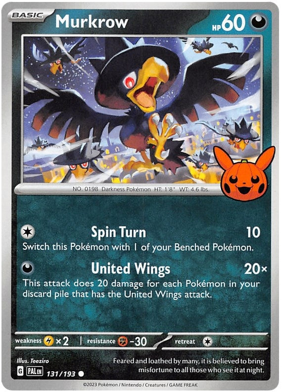 Image for Murkrow (131/193) (Trick or Trade BOOster Bundle 2023) (TTBB23) - Pokemon
