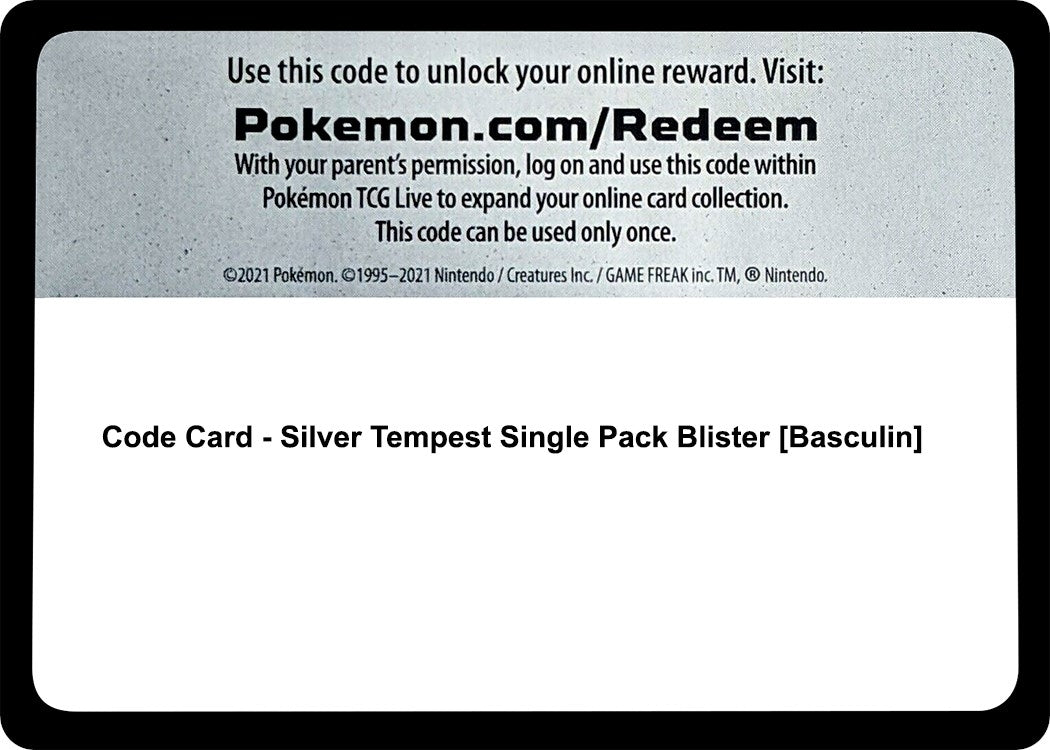 Image for Code Card - Silver Tempest Single Pack Blister [Basculin] (SWSH12: Silver Tempest) (SWSH12) - Pokemon