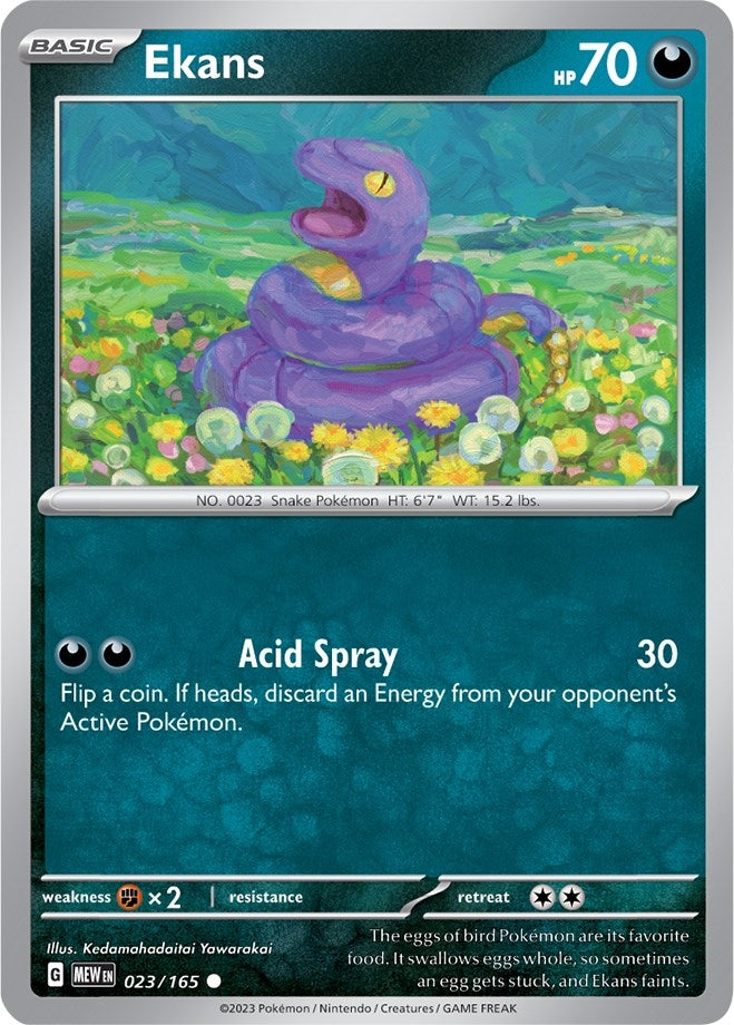 Image for Ekans (023/165) (SV: Scarlet & Violet 151) (MEW) - Pokemon
