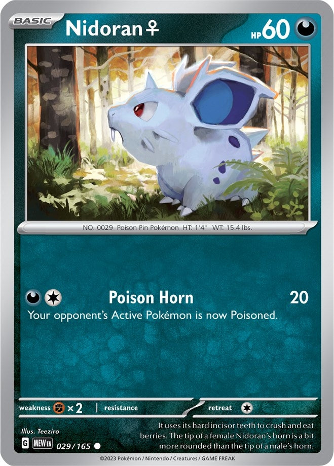 Image for Nidoran F (029/165) (SV: Scarlet & Violet 151) (MEW) - Pokemon