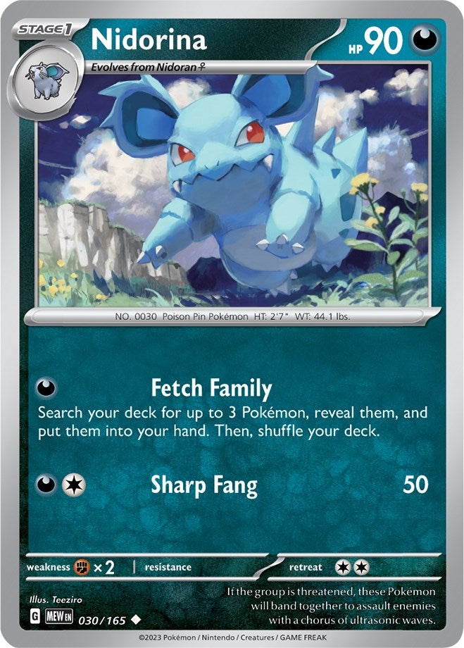 Image for Nidorina (030/165) (SV: Scarlet & Violet 151) (MEW) - Pokemon