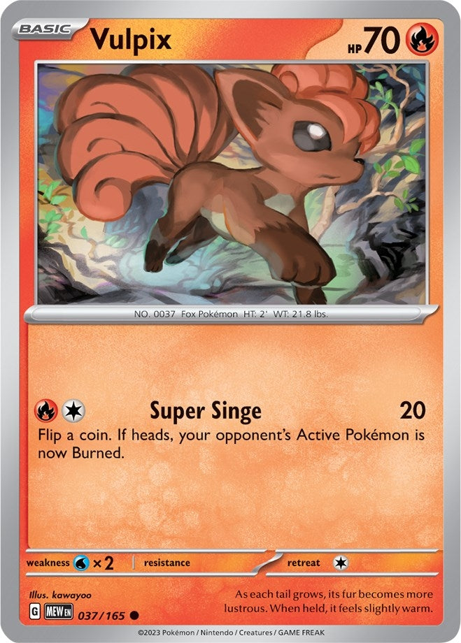 Image for Vulpix (037/165) (SV: Scarlet & Violet 151) (MEW) - Pokemon