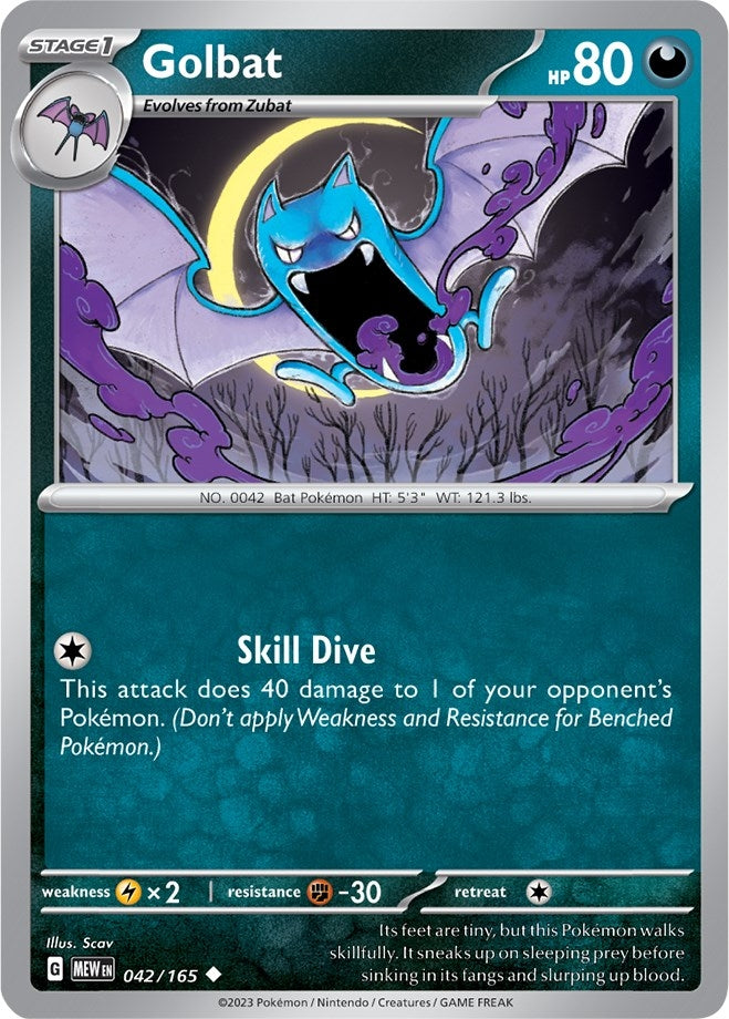 Image for Golbat (042/165) (SV: Scarlet & Violet 151) (MEW) - Pokemon