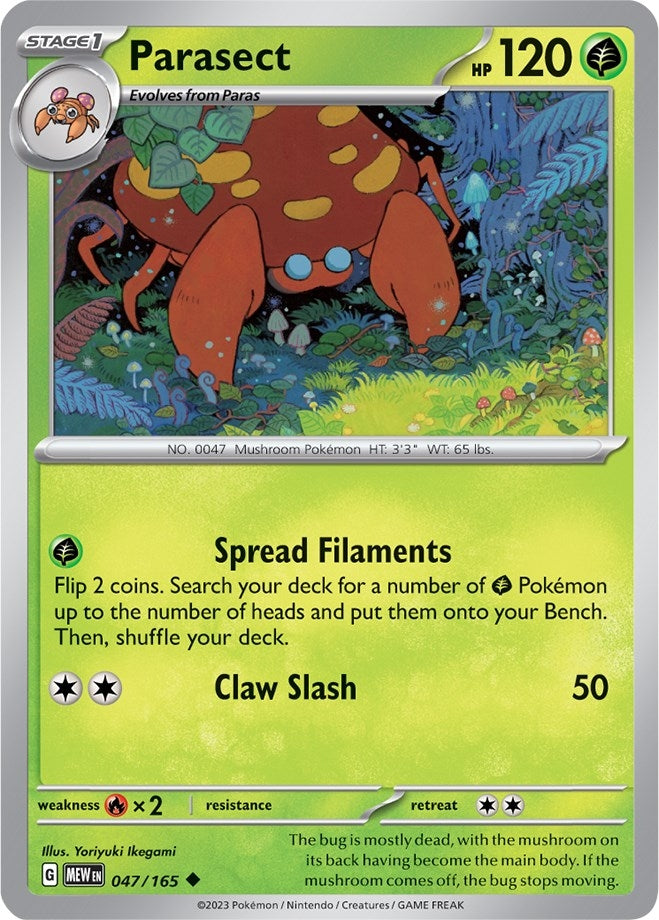 Image for Parasect (047/165) (SV: Scarlet & Violet 151) (MEW) - Pokemon