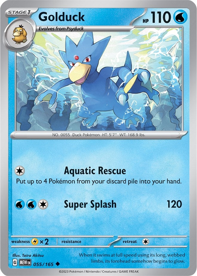Image for Golduck (055/165) (SV: Scarlet & Violet 151) (MEW) - Pokemon