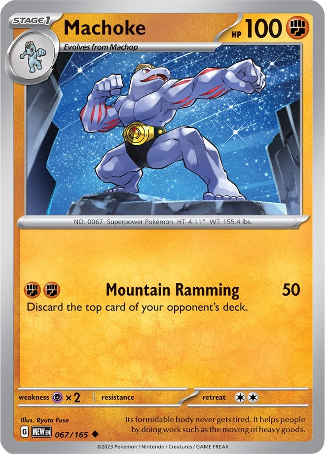 Image for Machoke (067/165) (SV: Scarlet & Violet 151) (MEW) - Pokemon