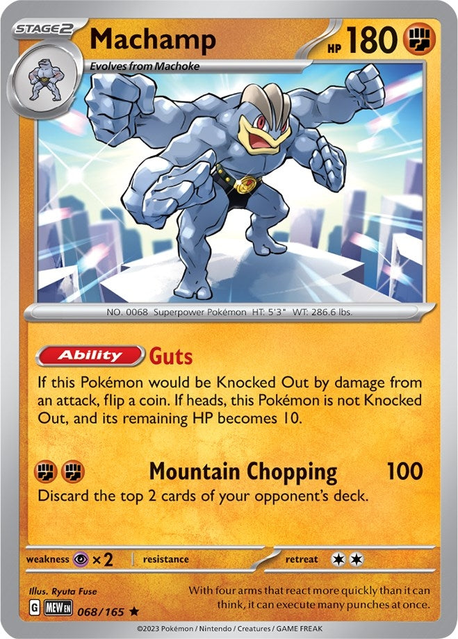 Image for Machamp (068/165) (SV: Scarlet & Violet 151) (MEW) - Pokemon