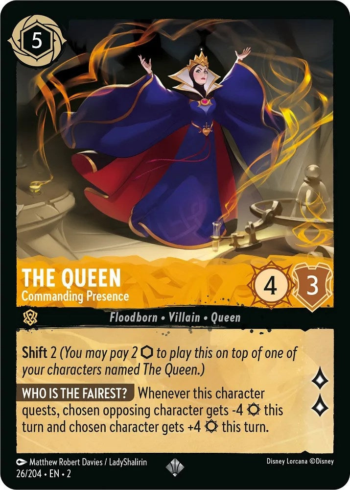 Image for The Queen - Commanding Presence (26/204) (Rise of the Floodborn) (2) - Disney Lorcana