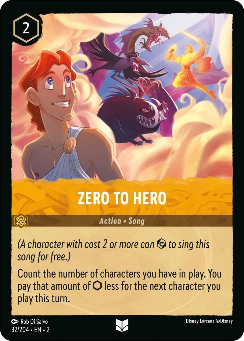 Image for Zero To Hero (32/204) (Rise of the Floodborn) (2) - Disney Lorcana