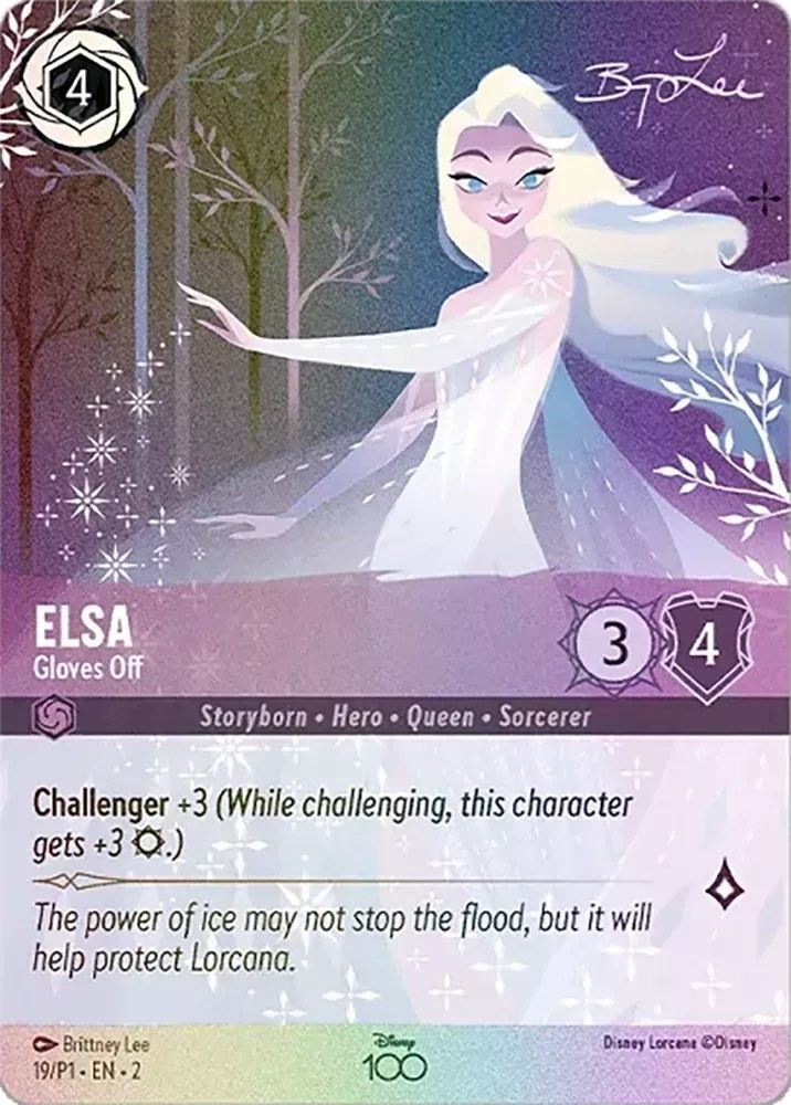 Image for Elsa - Gloves Off (Alternate Art) (19) (Disney100 Promos) (D100) - Disney Lorcana