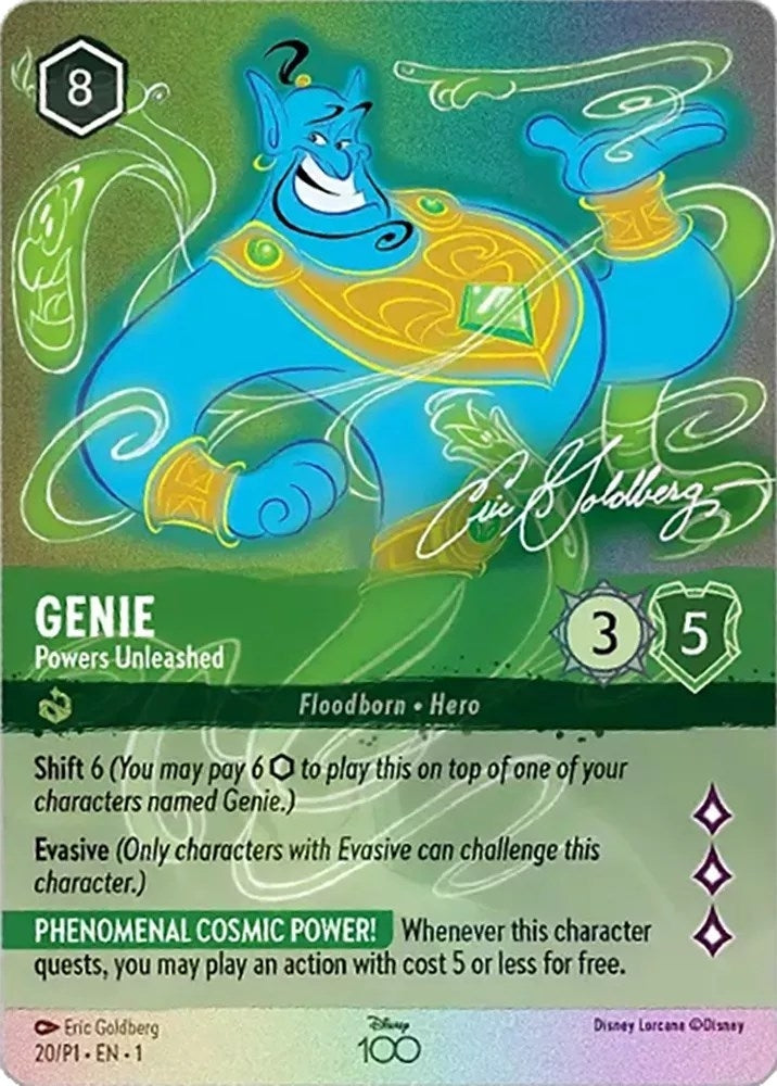 Image for Genie - Powers Unleashed (Alternate Art) (20) (Disney100 Promos) (D100) - Disney Lorcana