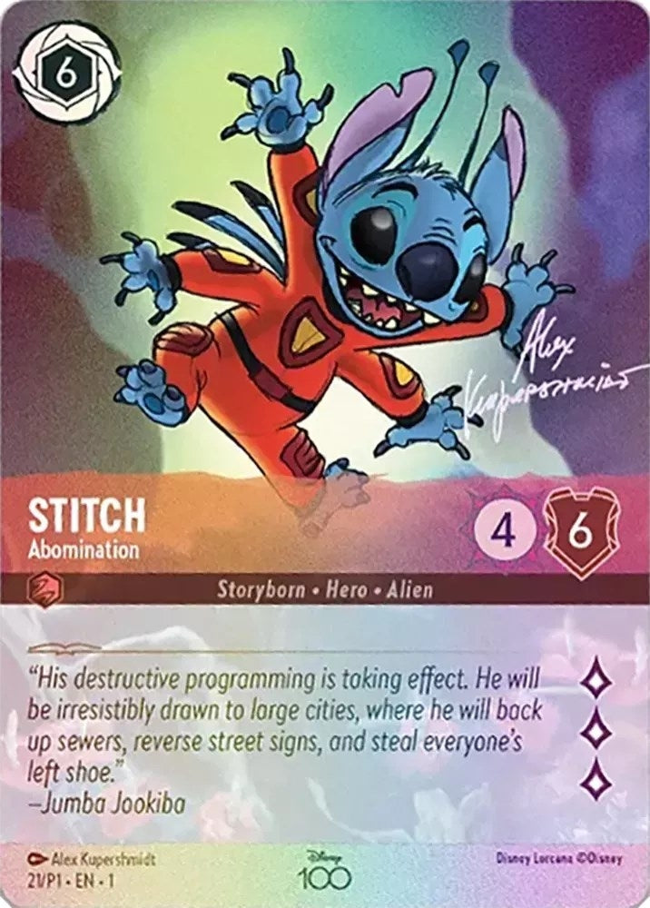 Image for Stitch - Abomination (Alternate Art) (21) (Disney100 Promos) (D100) - Disney Lorcana