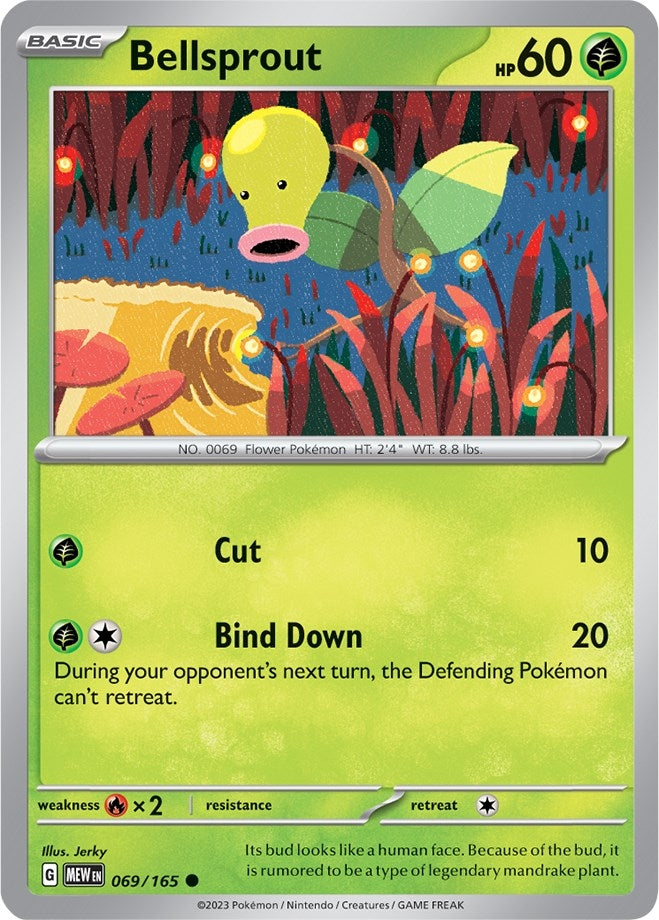 Image for Bellsprout (069/165) (SV: Scarlet & Violet 151) (MEW) - Pokemon