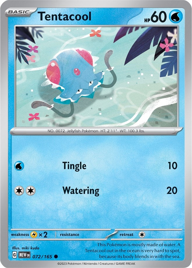 Image for Tentacool (072/165) (SV: Scarlet & Violet 151) (MEW) - Pokemon
