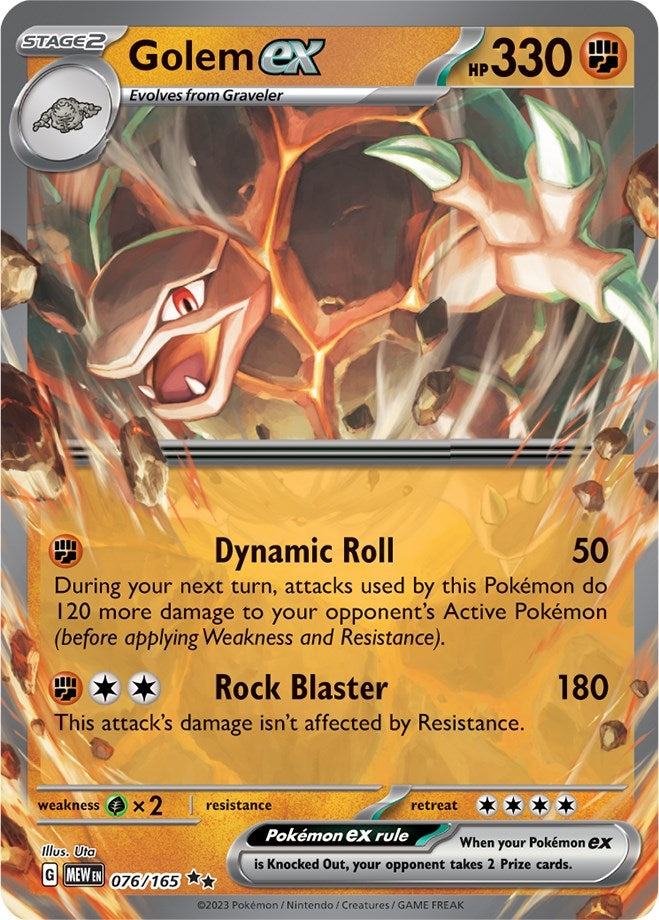 Image for Golem ex (076/165) (SV: Scarlet & Violet 151) (MEW) - Pokemon