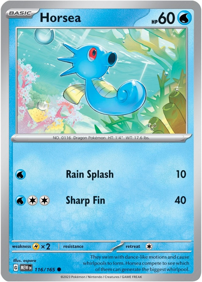 Image for Horsea (116/165) (SV: Scarlet & Violet 151) (MEW) - Pokemon
