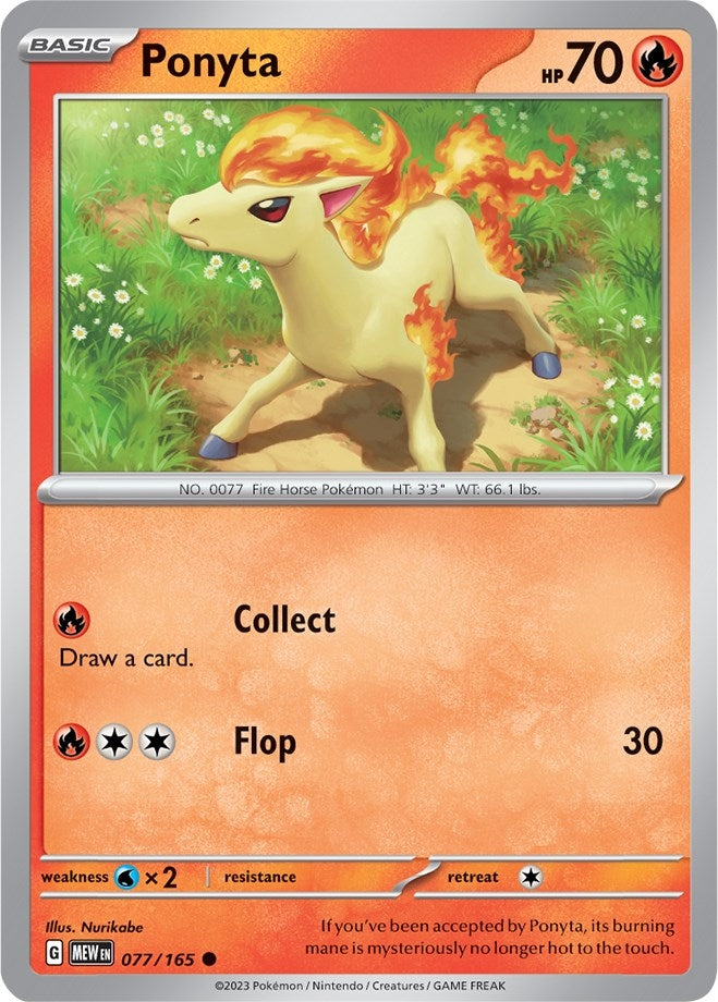 Image for Ponyta (077/165) (SV: Scarlet & Violet 151) (MEW) - Pokemon