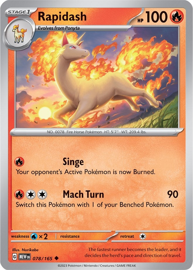 Image for Rapidash (078/165) (SV: Scarlet & Violet 151) (MEW) - Pokemon