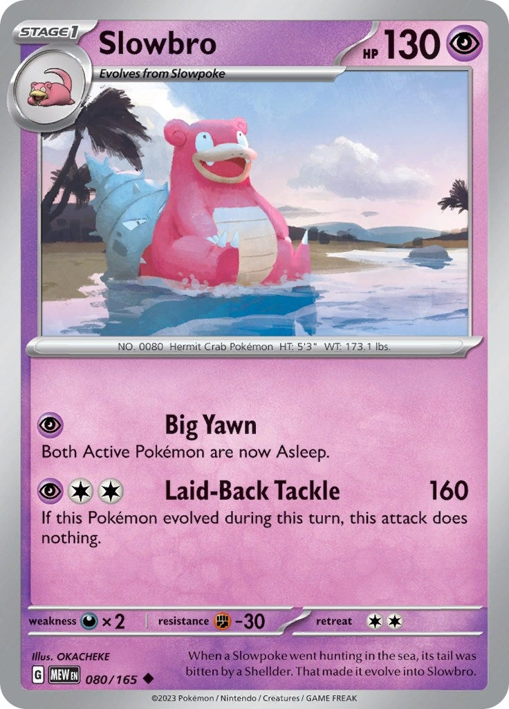 Image for Slowbro (080/165) (SV: Scarlet & Violet 151) (MEW) - Pokemon