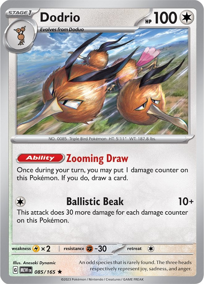 Image for Dodrio (085/165) (SV: Scarlet & Violet 151) (MEW) - Pokemon