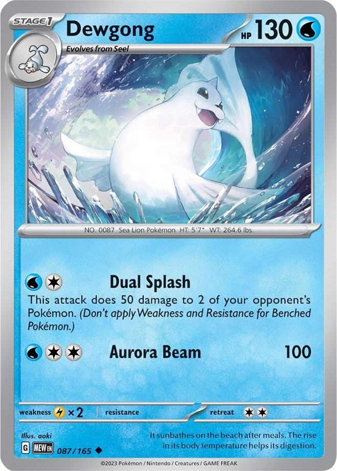 Image for Dewgong (087/165) (SV: Scarlet & Violet 151) (MEW) - Pokemon