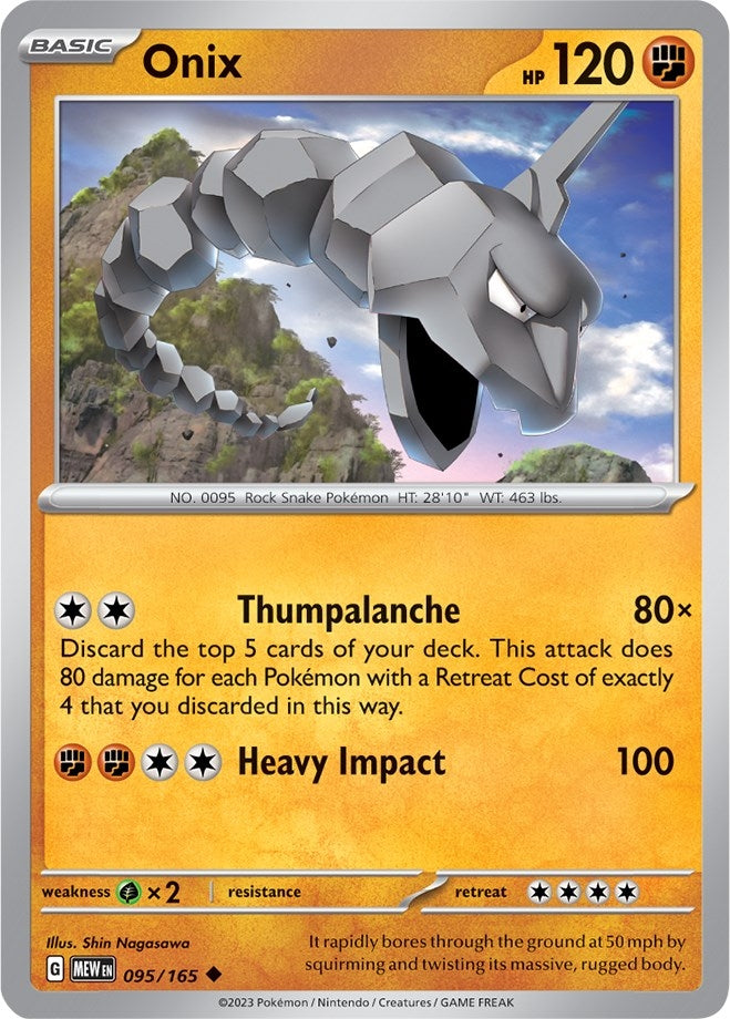 Image for Onix (095/165) (SV: Scarlet & Violet 151) (MEW) - Pokemon