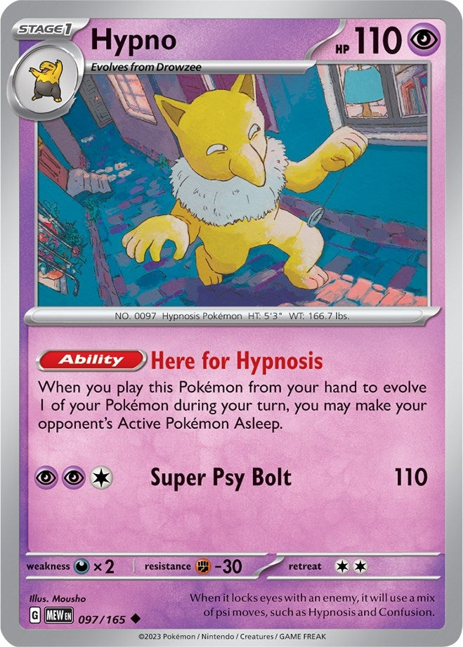 Image for Hypno (097/165) (SV: Scarlet & Violet 151) (MEW) - Pokemon