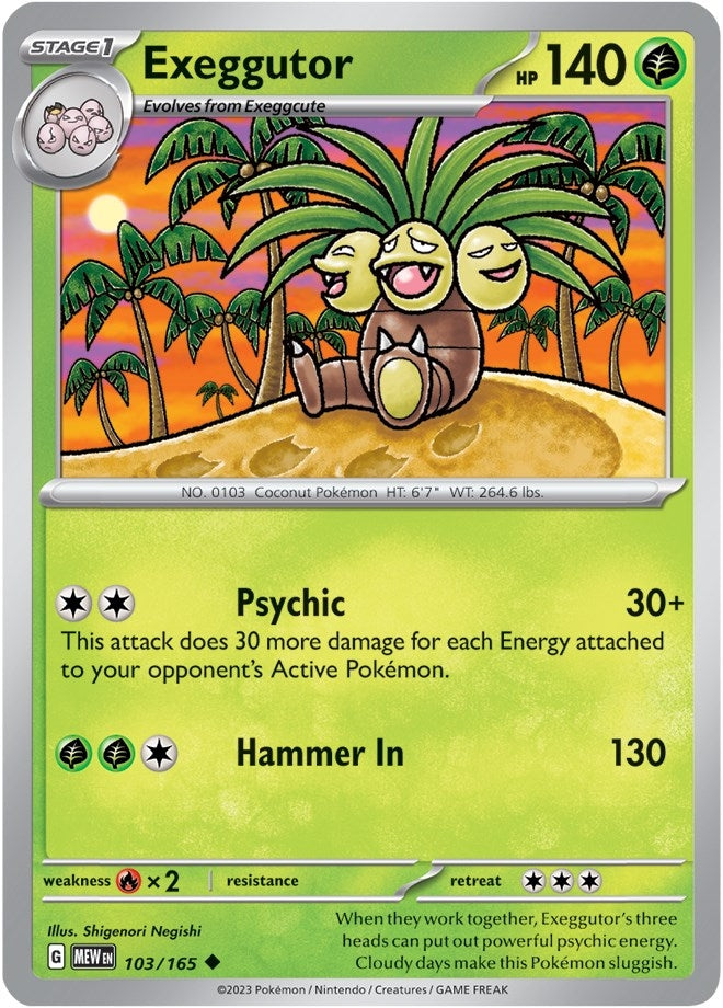 Image for Exeggutor (103/165) (SV: Scarlet & Violet 151) (MEW) - Pokemon