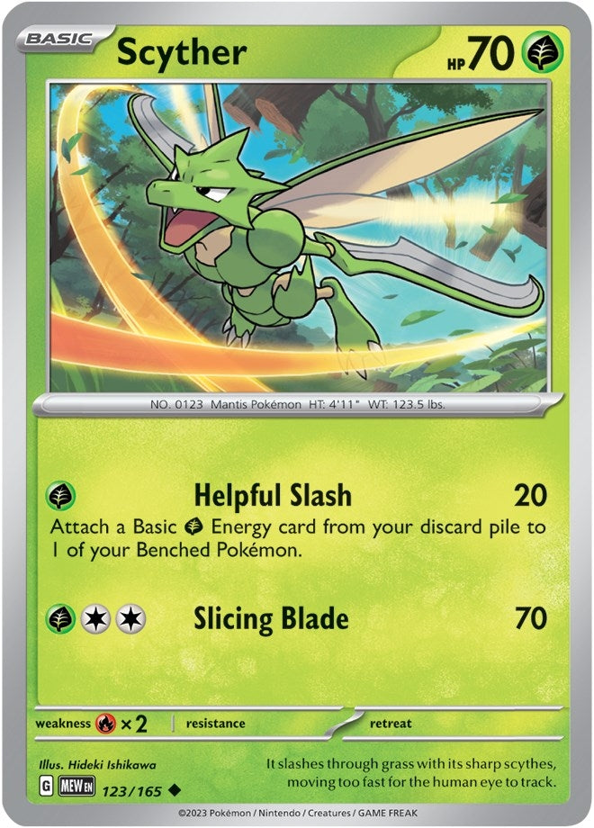 Image for Scyther (123/165) (SV: Scarlet & Violet 151) (MEW) - Pokemon