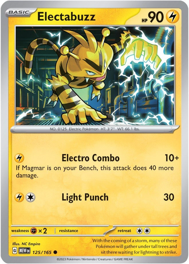 Image for Electabuzz (125/165) (SV: Scarlet & Violet 151) (MEW) - Pokemon