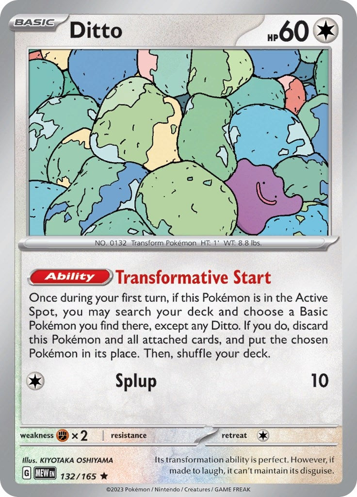 Image for Ditto (132/165) (SV: Scarlet & Violet 151) (MEW) - Pokemon