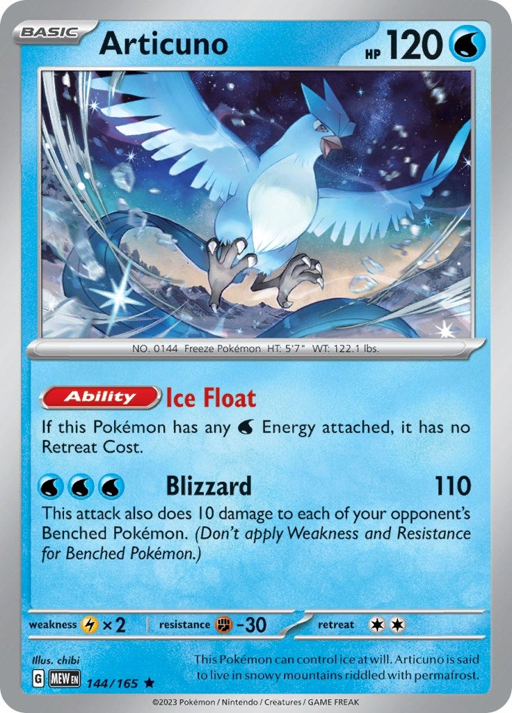 Image for Articuno (144/165) (SV: Scarlet & Violet 151) (MEW) - Pokemon